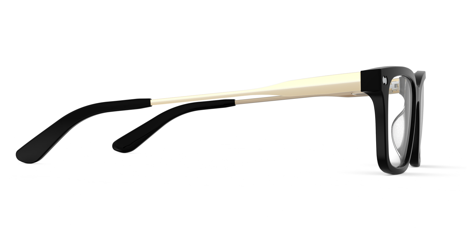 Mixed Material Black Gold Metal