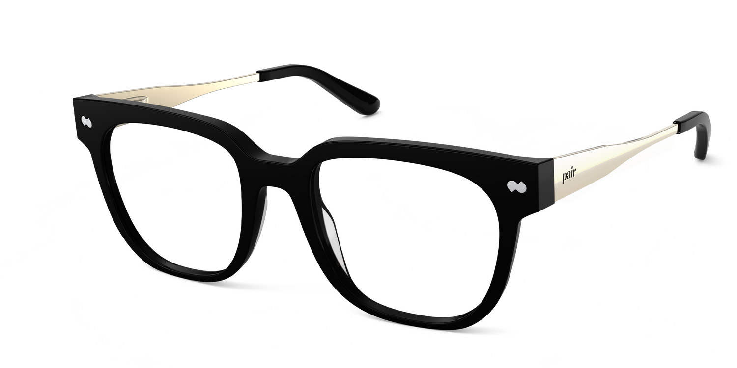 Mixed Material Black Gold Metal