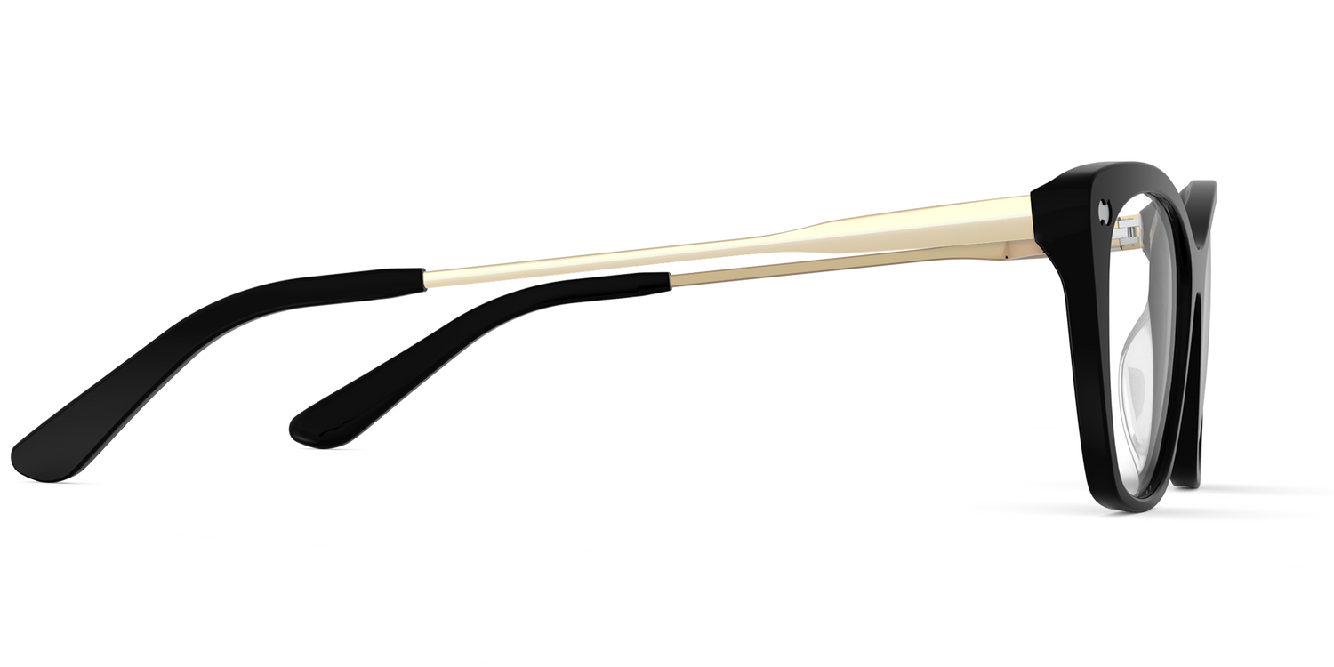 Mixed Material Black Gold Metal