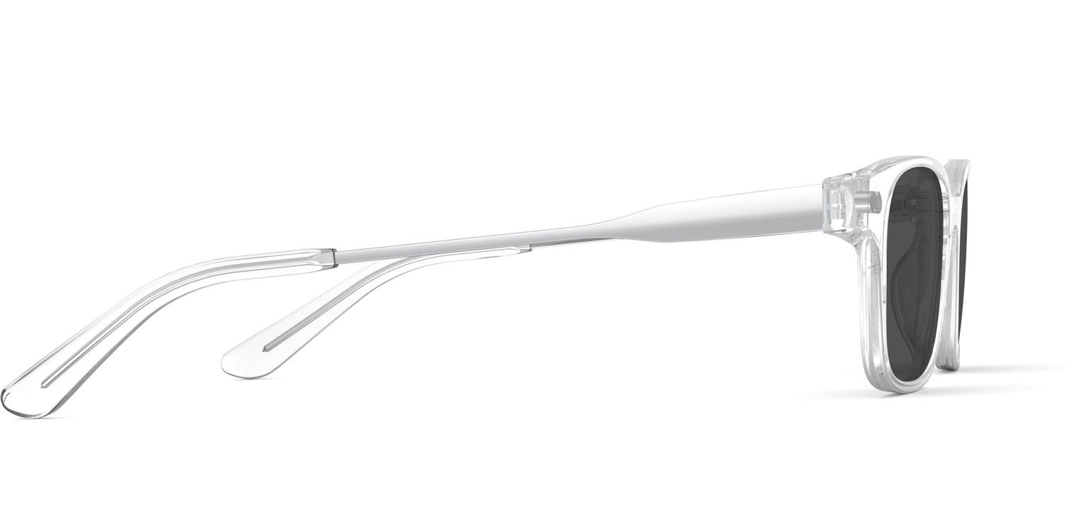 The Finley - Mixed Material Crystal Clear Silver Metal Sun