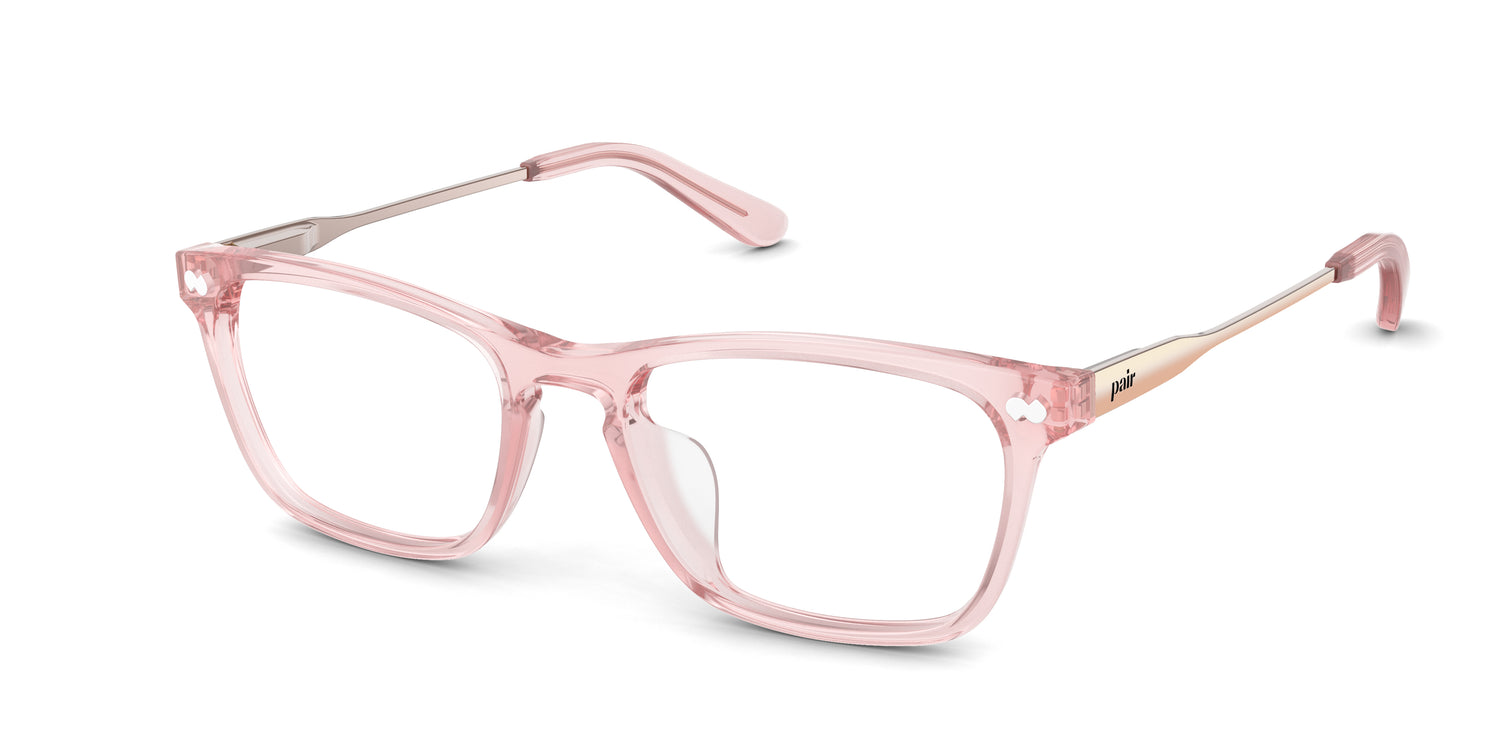 The Casper - Pink Clear Acetate Rose Gold Metal