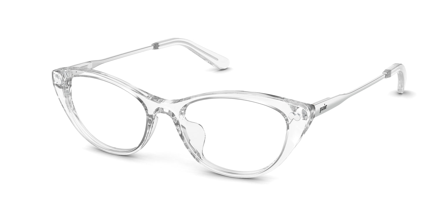 The ella - Crystal Clear Acetate Silver Metal