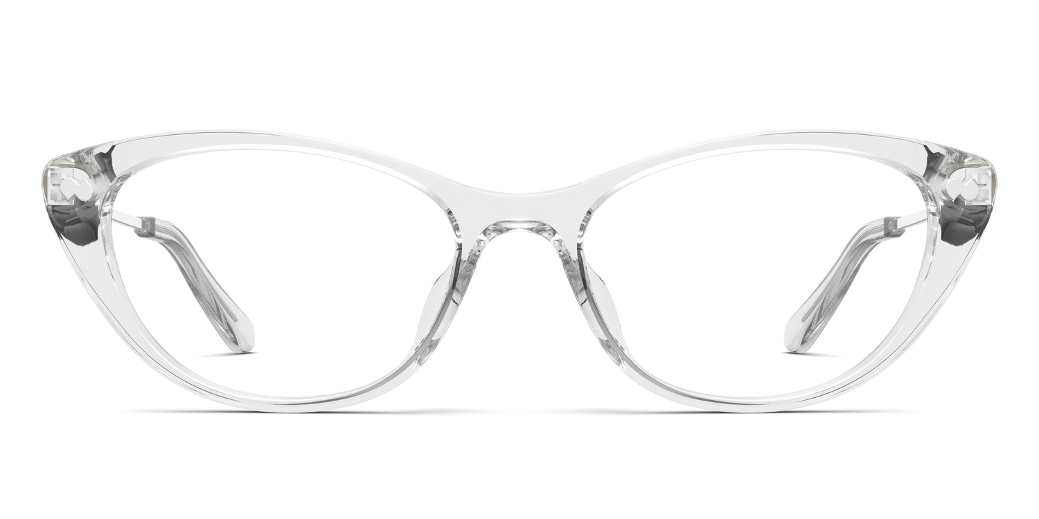 The ella - Crystal Clear Acetate Silver Metal