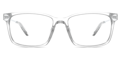 Mixed Material Crystal Clear Silver Metal