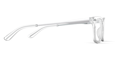 Mixed Material Crystal Clear Silver Metal