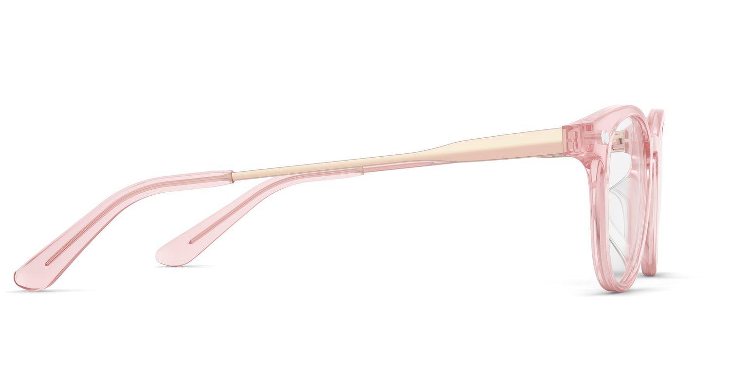 The Reese - Pink Clear Acetate Rose Gold Metal