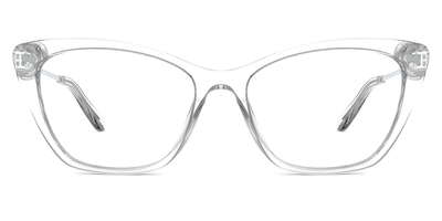 Mixed Material Crystal Clear Silver Metal